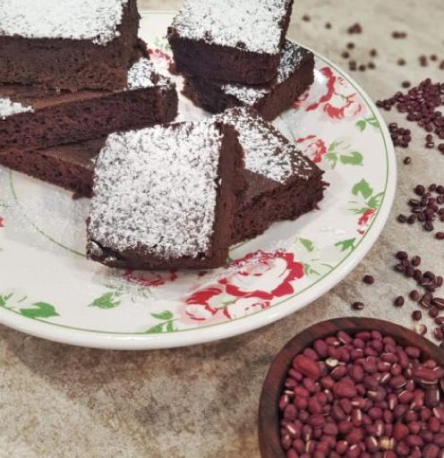 Brownie vegano de porotos Aduki. APTO CELIACOS